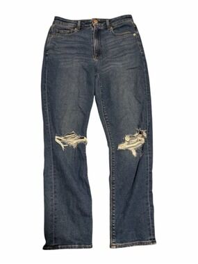 American Eagle Mom Jean Stretch - High-Waisted Distressed - Size 6 Regular